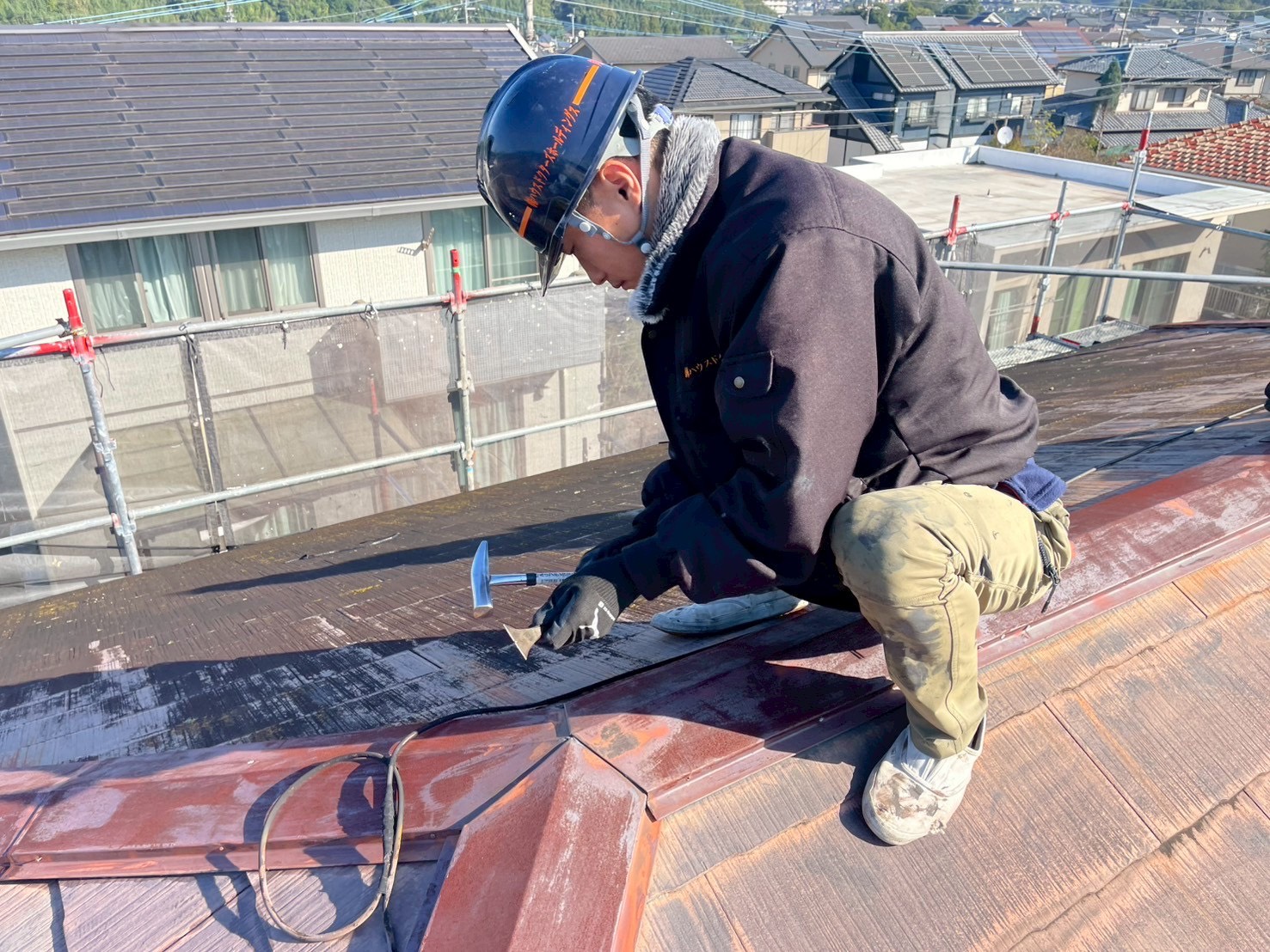 大分市中判田【棟板金貫板交換】