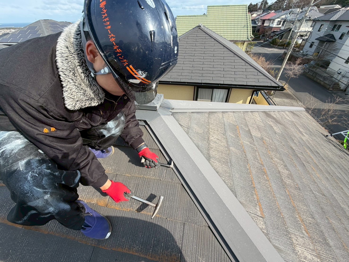 大分市大在【貫板交換工事/屋根塗装工事】