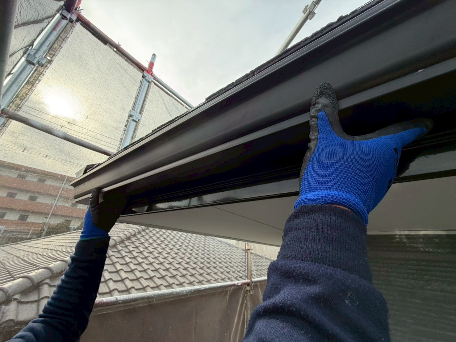 大分市寒田【雨樋交換工事】