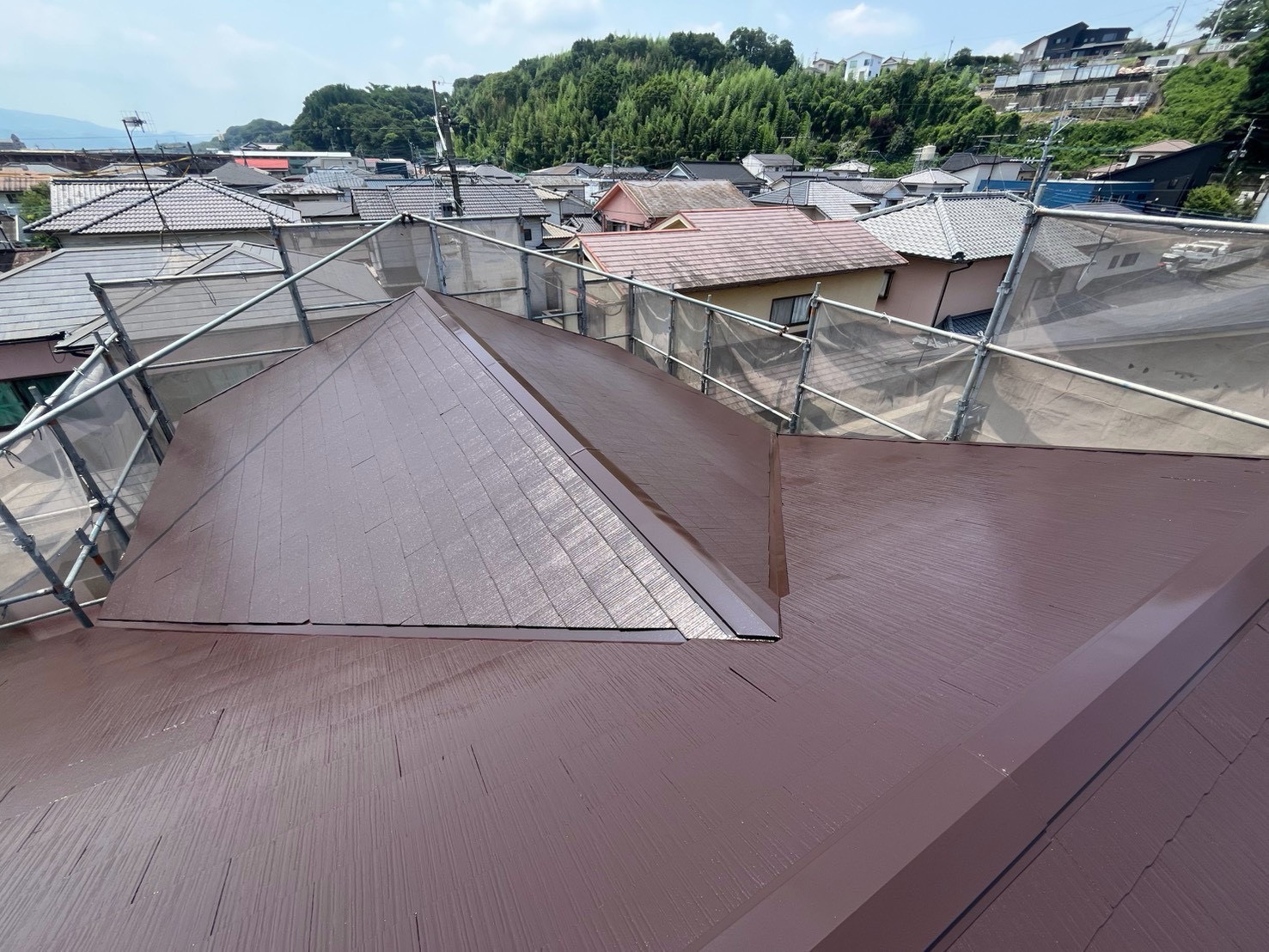 大分市森町【棟板金貫板交換工事/屋根塗装工事】